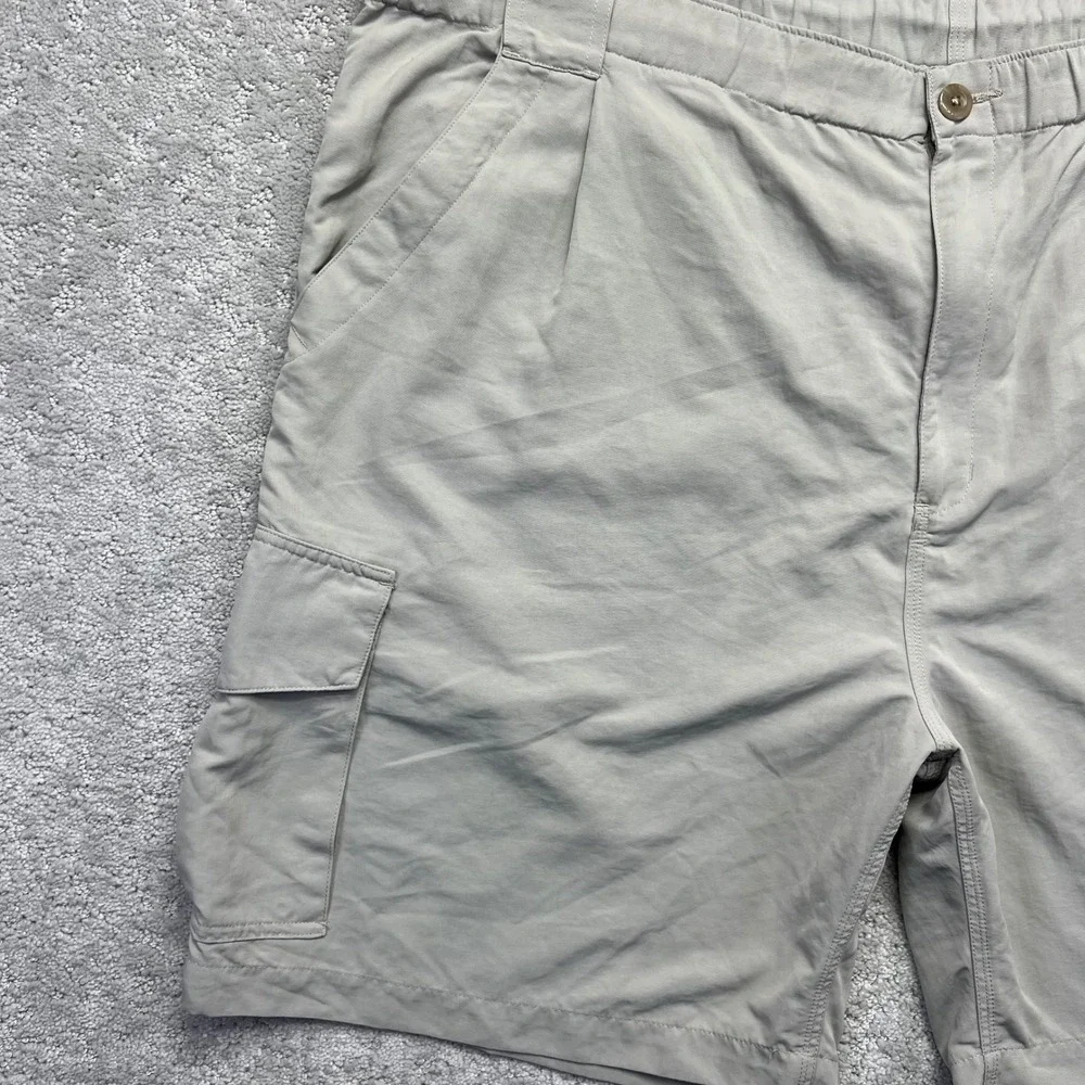 Simms Cargo Shorts Mens XXL Khaki Nylon Fishing Lightweight Utility‎ Gorpcore